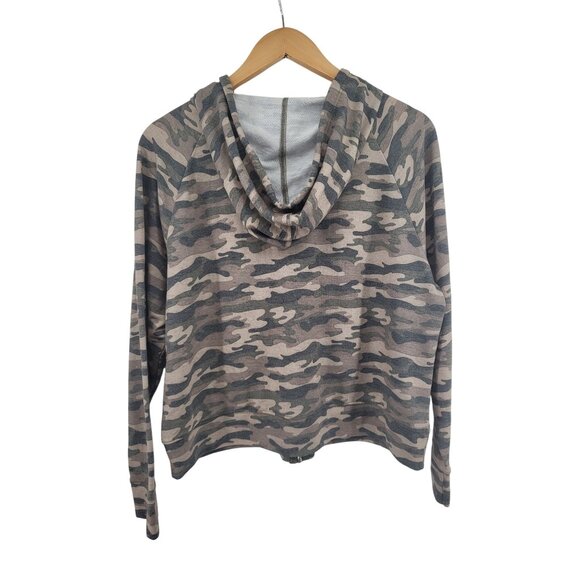 Xersion Small Loose Fit Camouflage Zip-Up Hoodie - Picture 3 of 4